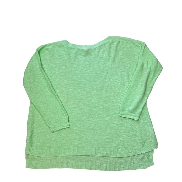 Eileen Fisher ORGANIC LINEN COTTON Lightweight Sweater Tunic Top Boat Neck - Picture 3 of 10